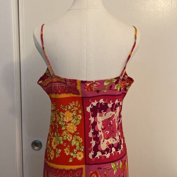 Vintage 90's Floral Patchwork Bohemian Midi Sundress Size Medium - Picture 7 of 13